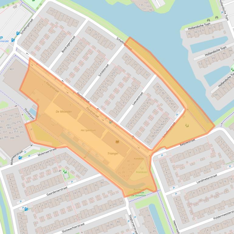 Kaart van postcodegebied 2645HH.