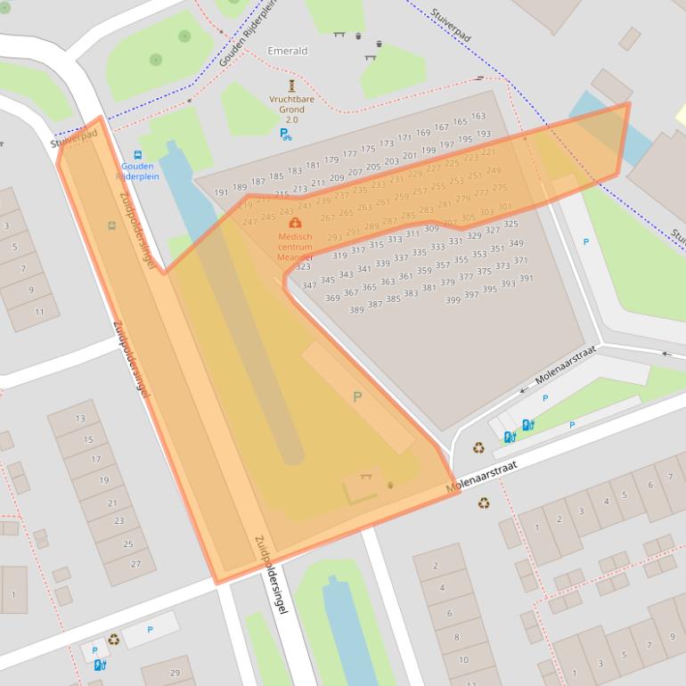 Kaart van postcodegebied 2645HW.