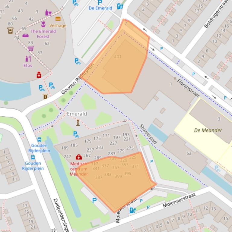 Kaart van postcodegebied 2645HX.