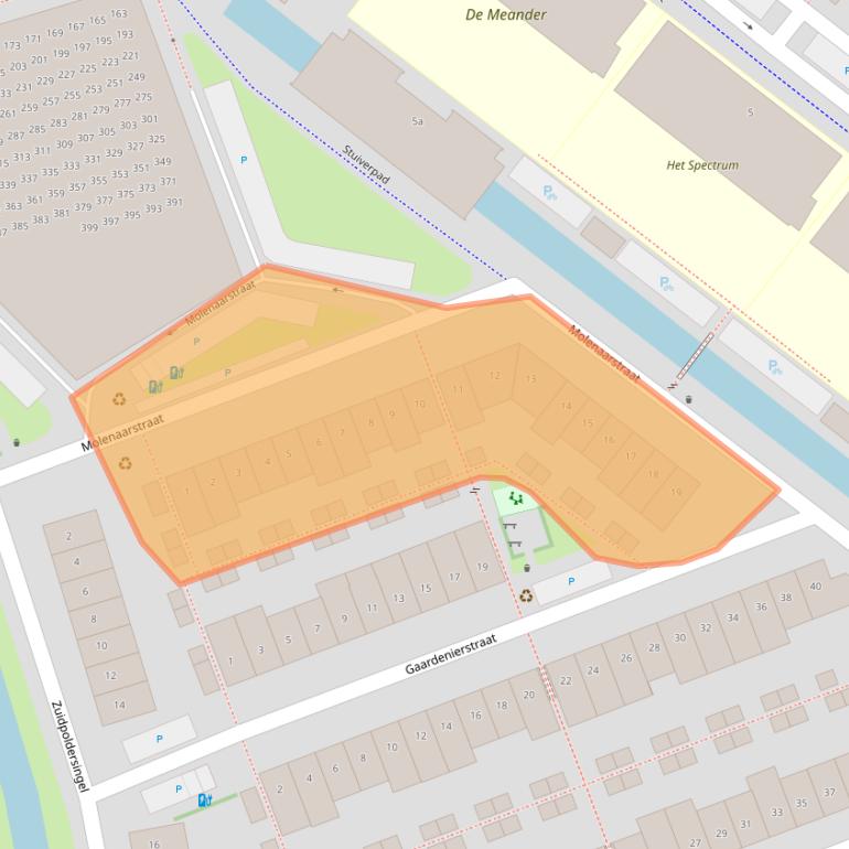 Kaart van postcodegebied 2645HZ.