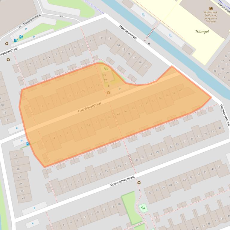 Kaart van postcodegebied 2645JA.