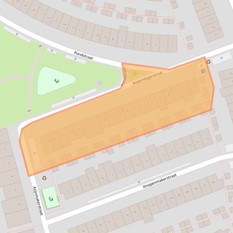 Kaart van postcodegebied 2645JM.