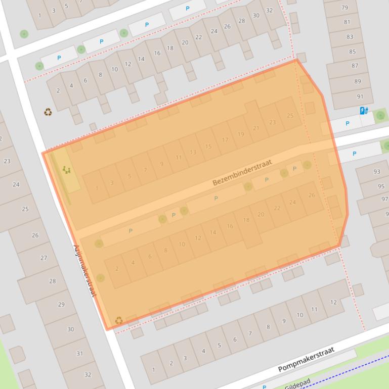 Kaart van postcodegebied 2645JT.