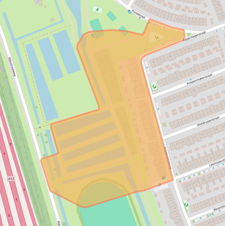 Kaart van postcodegebied 2645JW.
