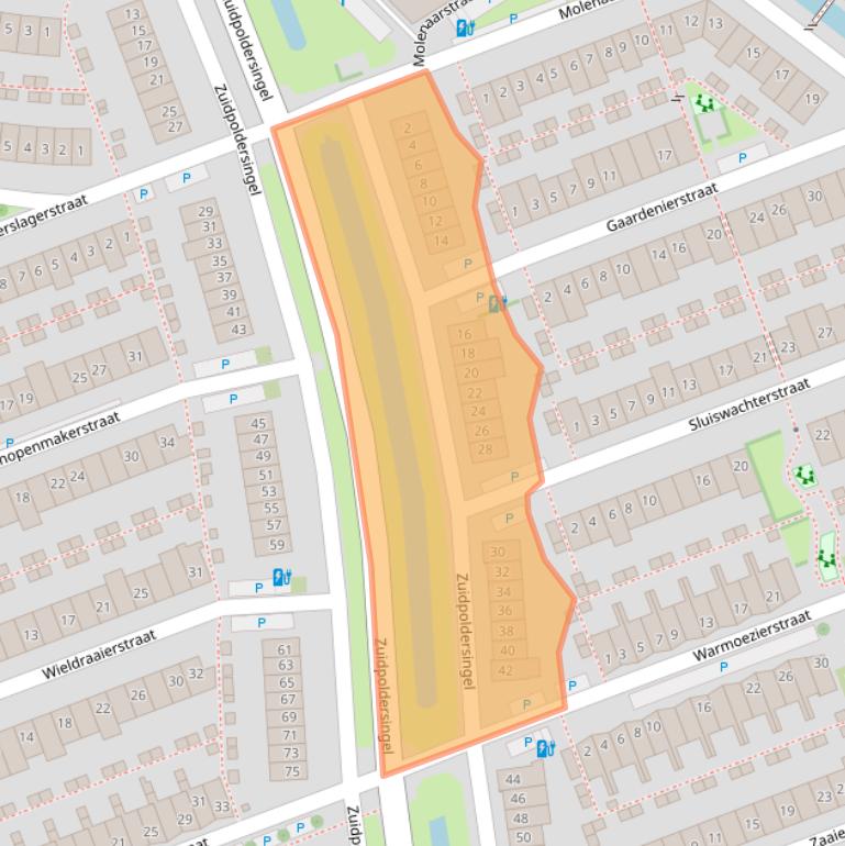 Kaart van postcodegebied 2645KC.