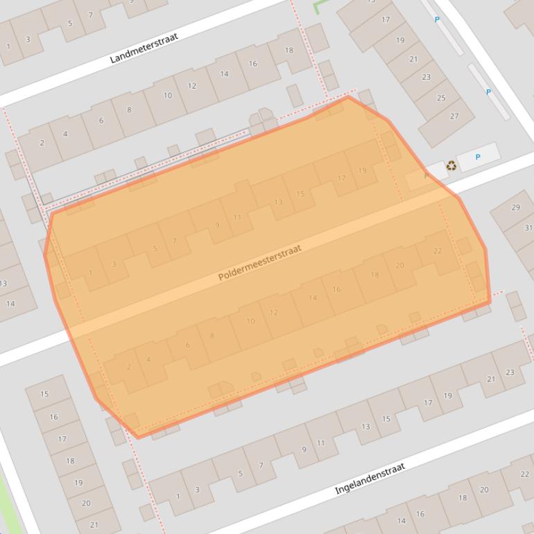 Kaart van postcodegebied 2645KJ.
