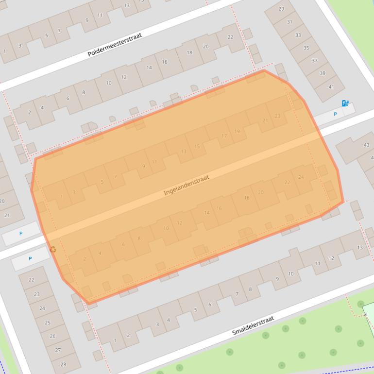 Kaart van postcodegebied 2645KK.