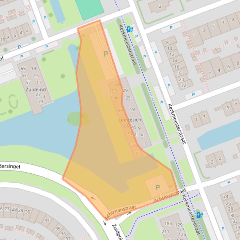 Kaart van postcodegebied 2645LH.