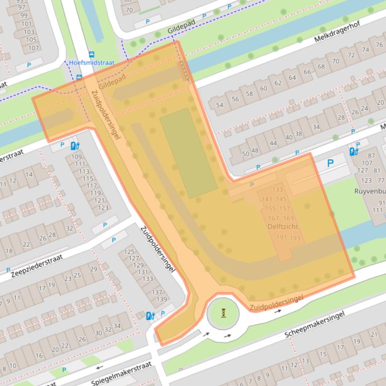 Kaart van postcodegebied 2645LN.