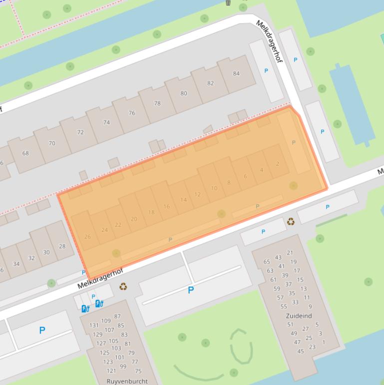 Kaart van postcodegebied 2645LP.