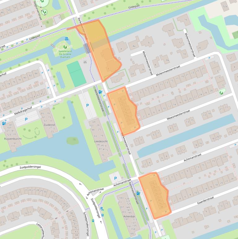 Kaart van postcodegebied 2645MA.