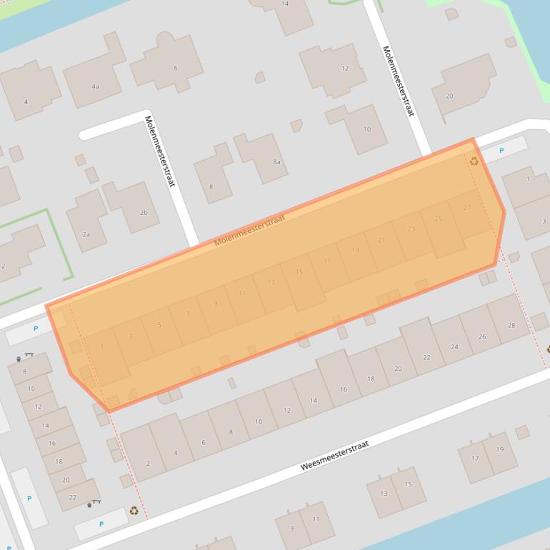 Kaart van postcodegebied 2645MB.