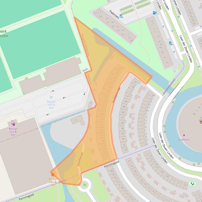 Kaart van postcodegebied 2645MJ.