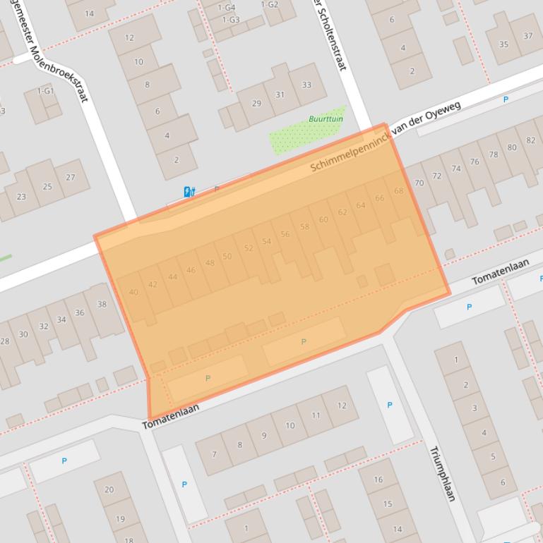 Kaart van postcodegebied 2645ND.