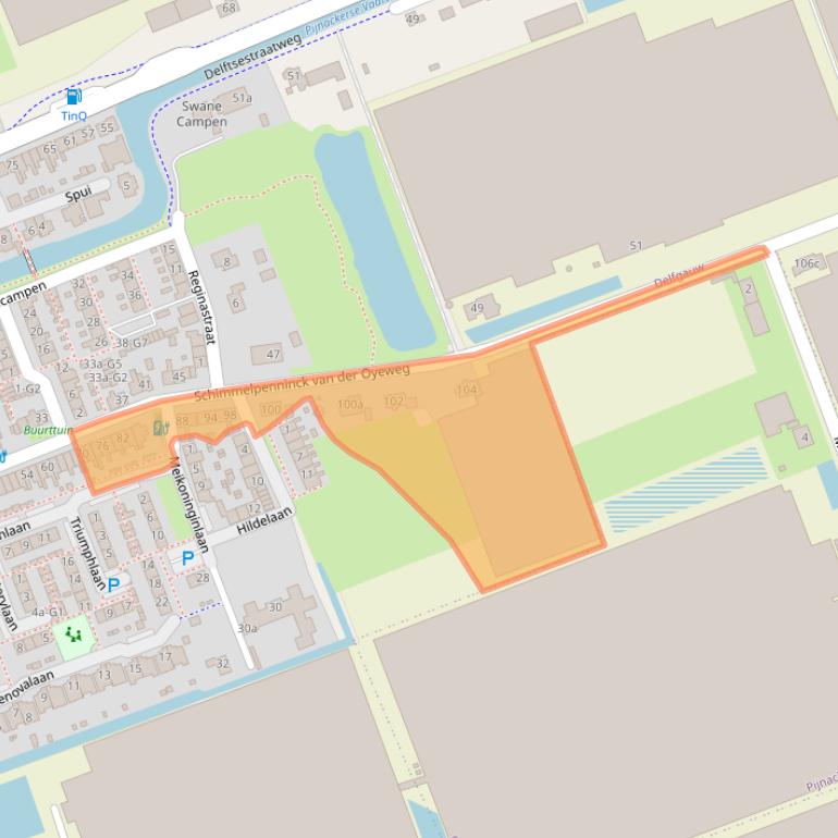 Kaart van postcodegebied 2645NE.