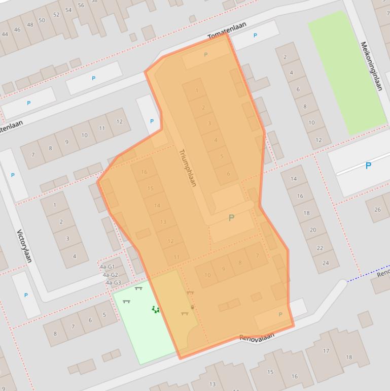 Kaart van postcodegebied 2645NR.