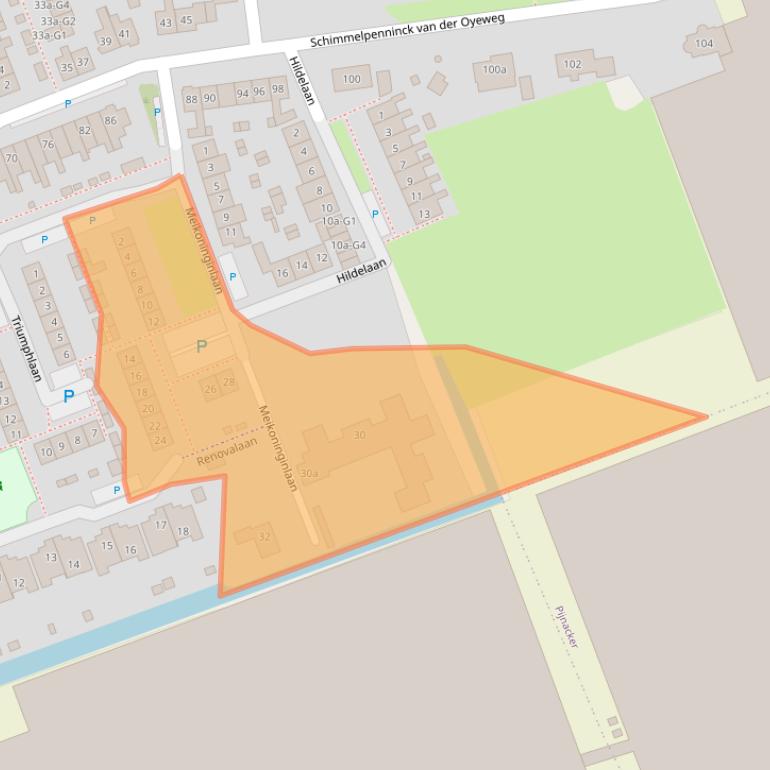 Kaart van postcodegebied 2645NT.