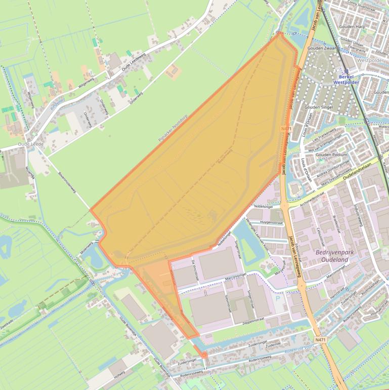 Kaart van postcodegebied 2651AD.