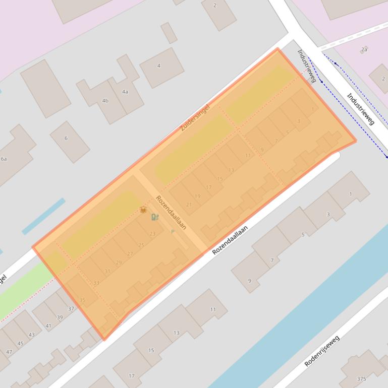 Kaart van postcodegebied 2651AE.