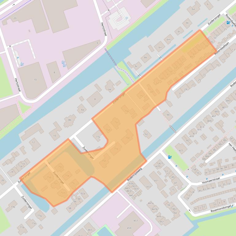 Kaart van postcodegebied 2651AG.