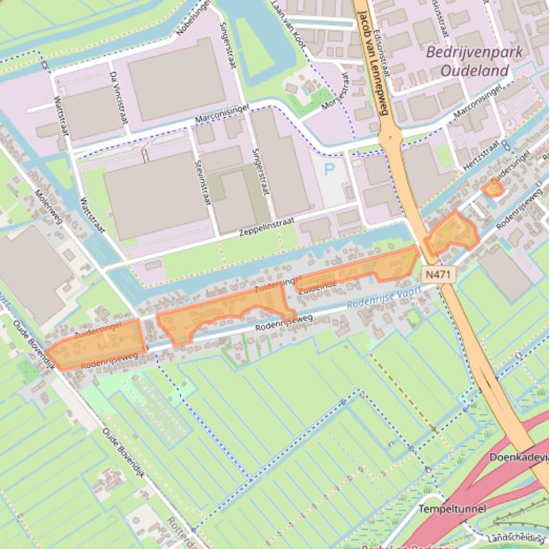 Kaart van postcodegebied 2651AH.