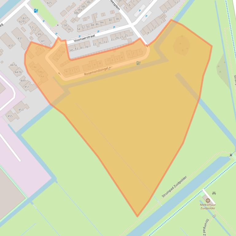 Kaart van postcodegebied 2651AW.