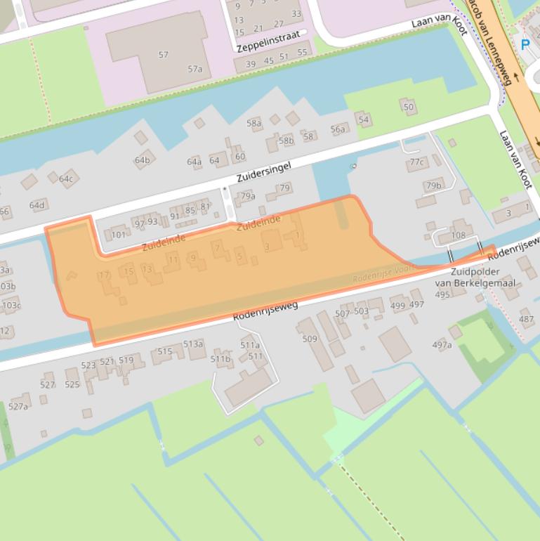 Kaart van postcodegebied 2651BK.