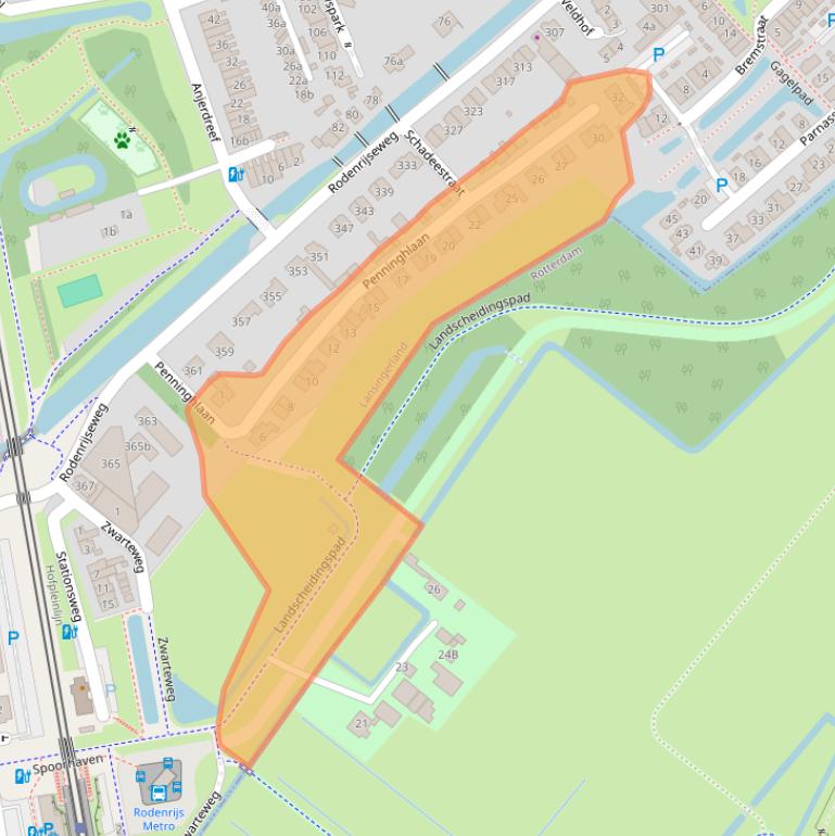 Kaart van postcodegebied 2651BL.