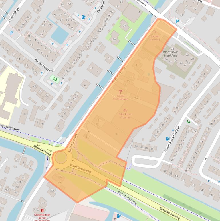 Kaart van postcodegebied 2651BM.