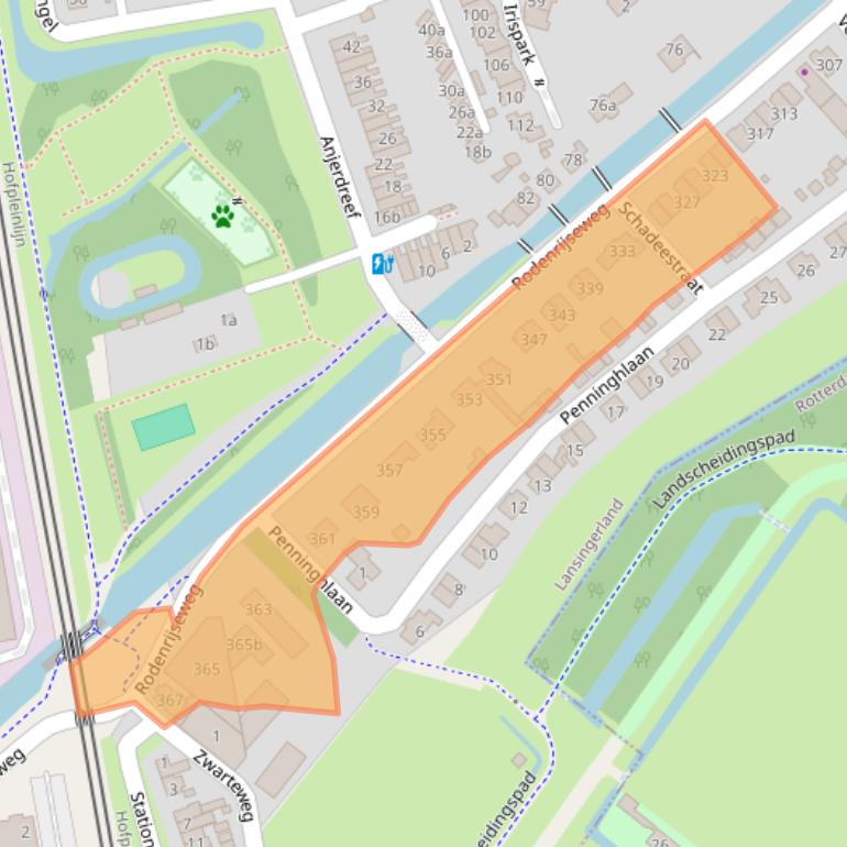 Kaart van postcodegebied 2651BT.