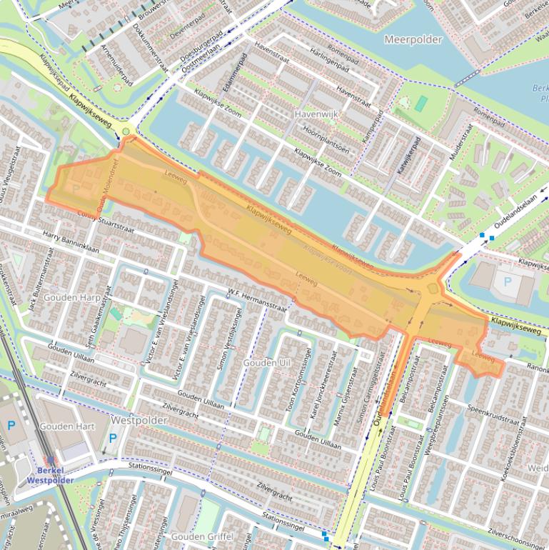 Kaart van postcodegebied 2651CL.