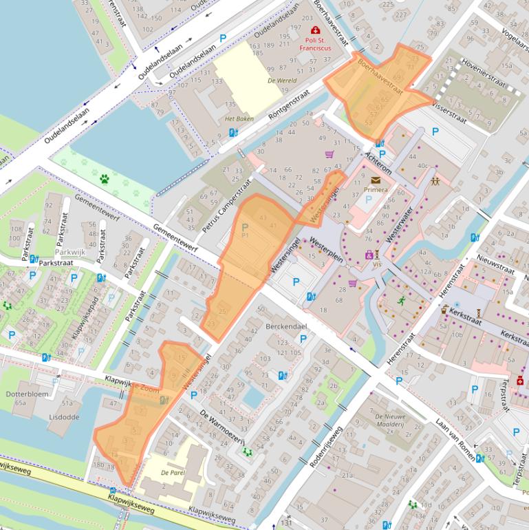 Kaart van postcodegebied 2651CM.