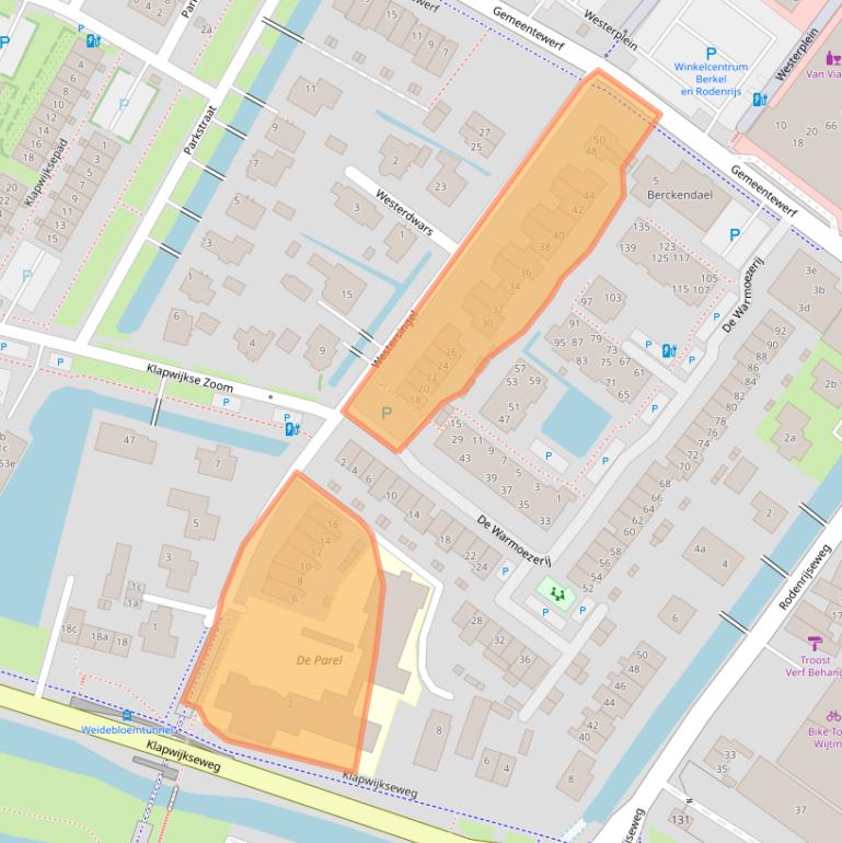 Kaart van postcodegebied 2651CP.