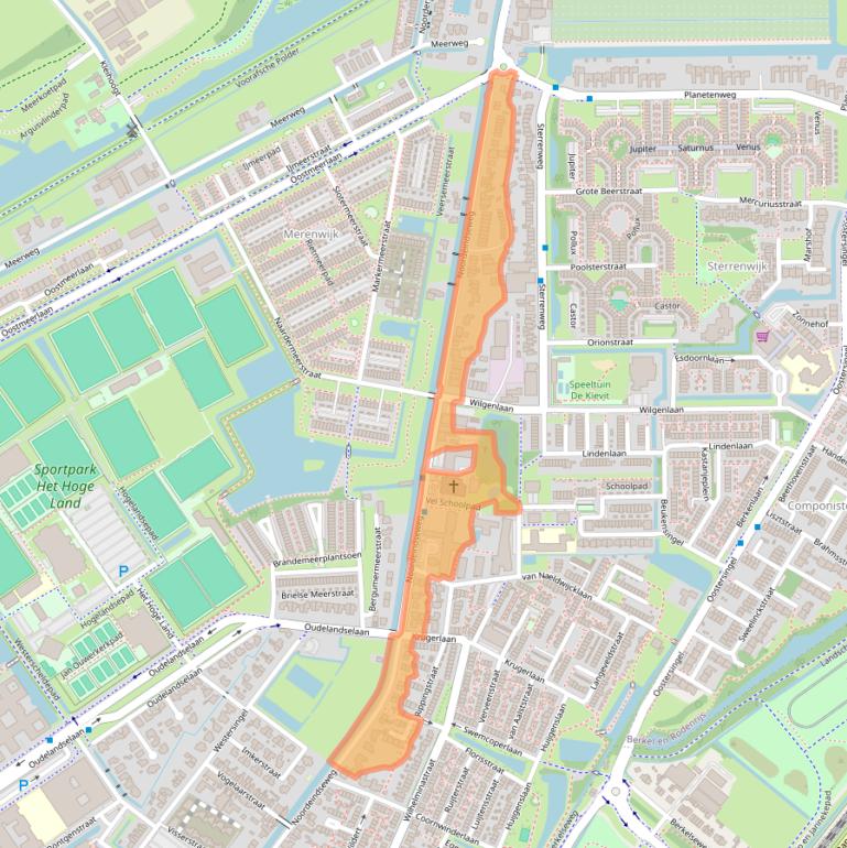 Kaart van postcodegebied 2651CX.