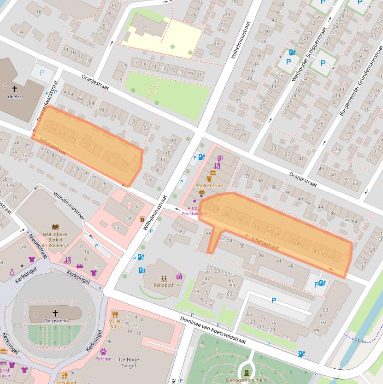 Kaart van postcodegebied 2651DN.