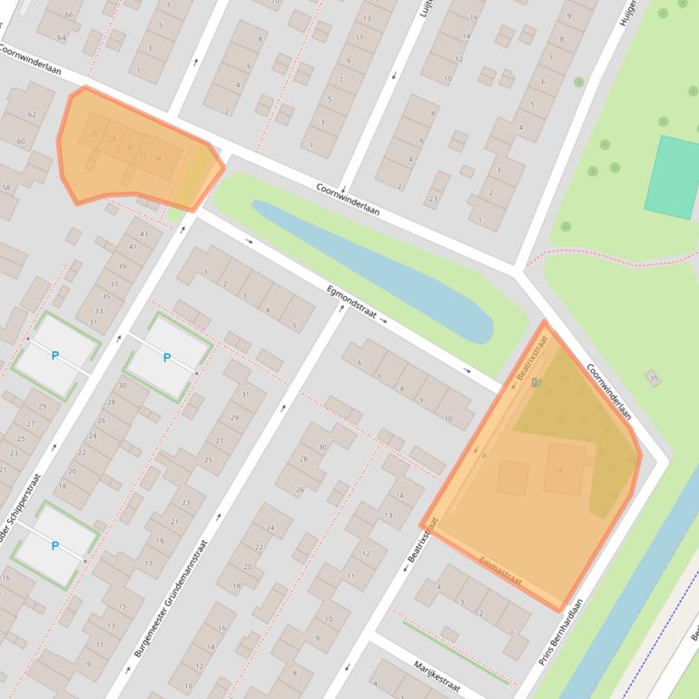 Kaart van postcodegebied 2651EE.