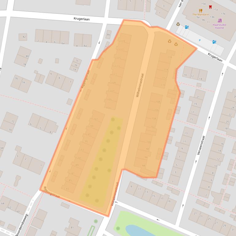 Kaart van postcodegebied 2651ES.