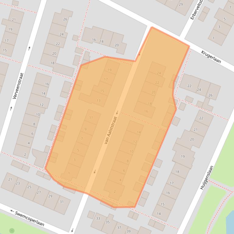 Kaart van postcodegebied 2651EW.