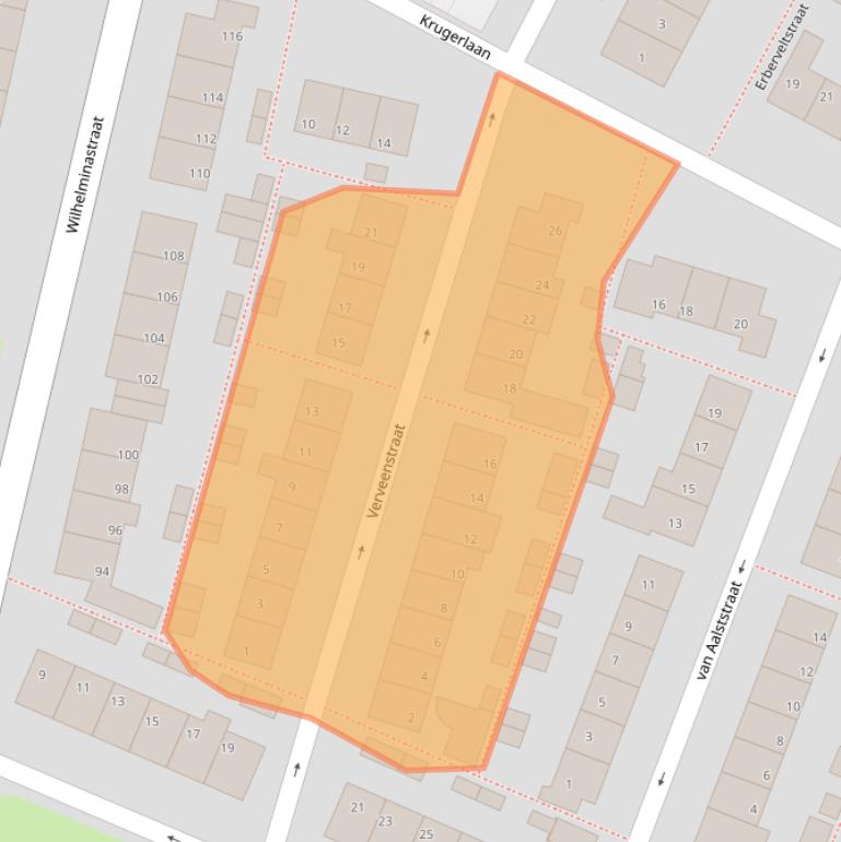 Kaart van postcodegebied 2651EX.