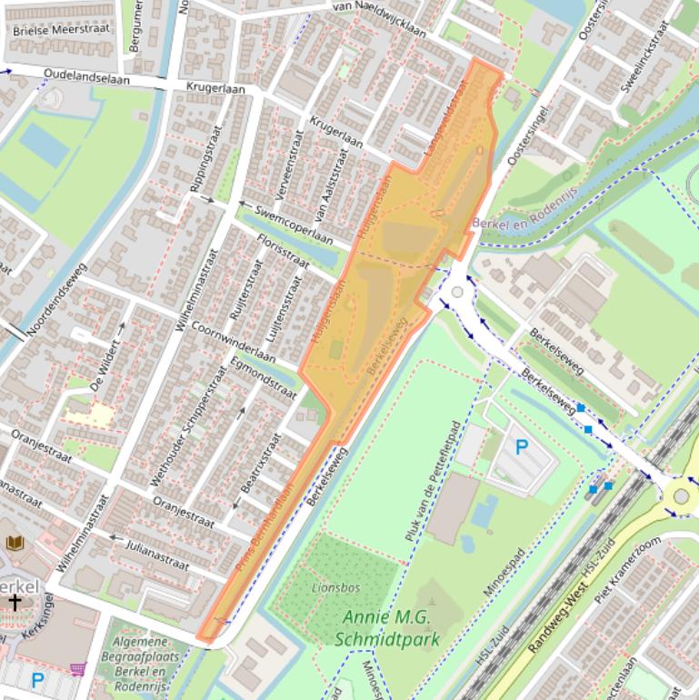 Kaart van postcodegebied 2651GD.