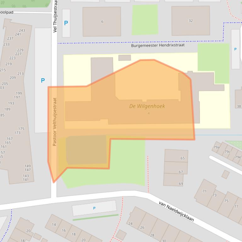 Kaart van postcodegebied 2651GR.
