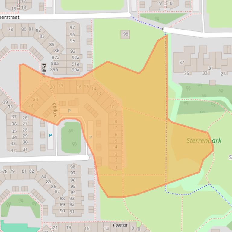 Kaart van postcodegebied 2651HA.
