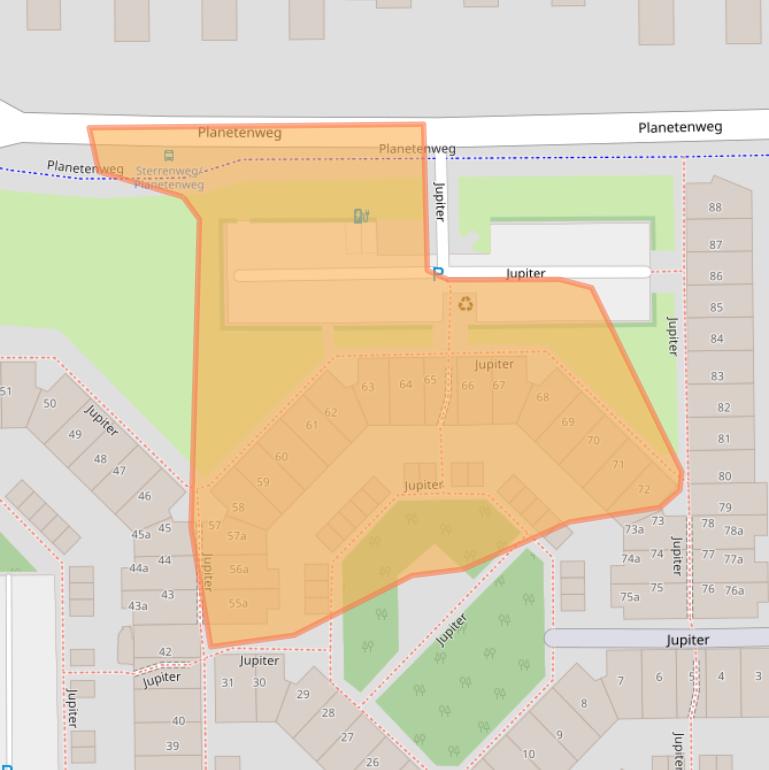 Kaart van postcodegebied 2651HJ.