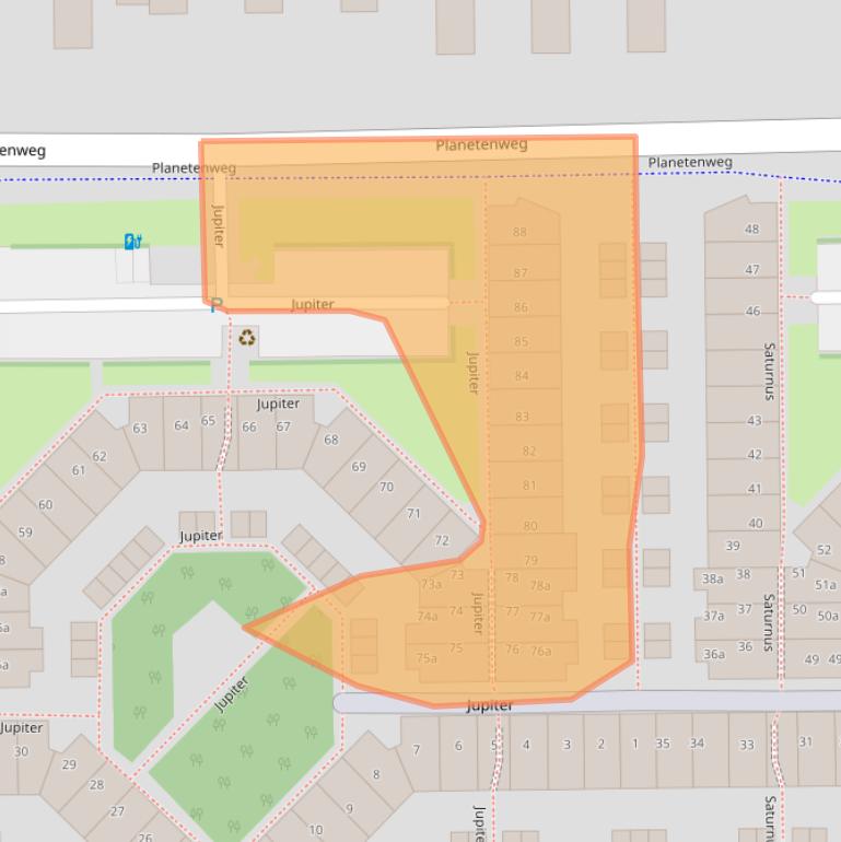 Kaart van postcodegebied 2651HK.