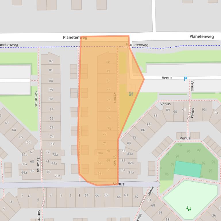 Kaart van postcodegebied 2651HV.