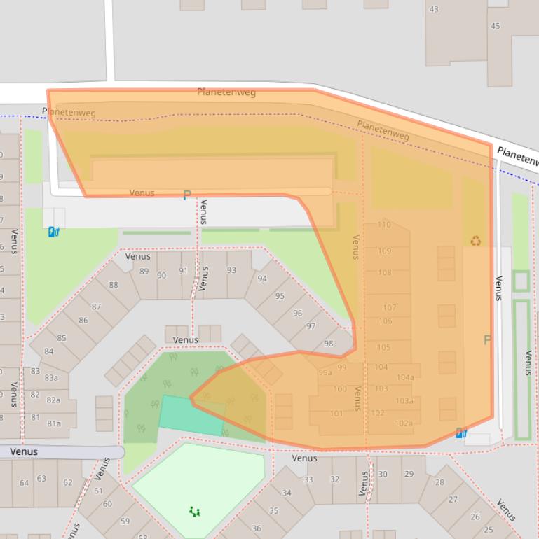 Kaart van postcodegebied 2651HX.