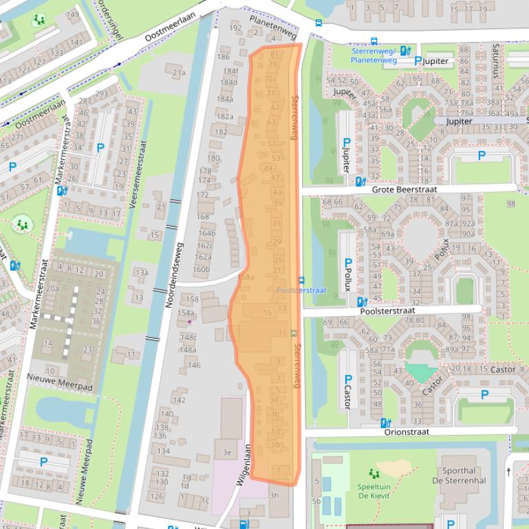 Kaart van postcodegebied 2651HZ.