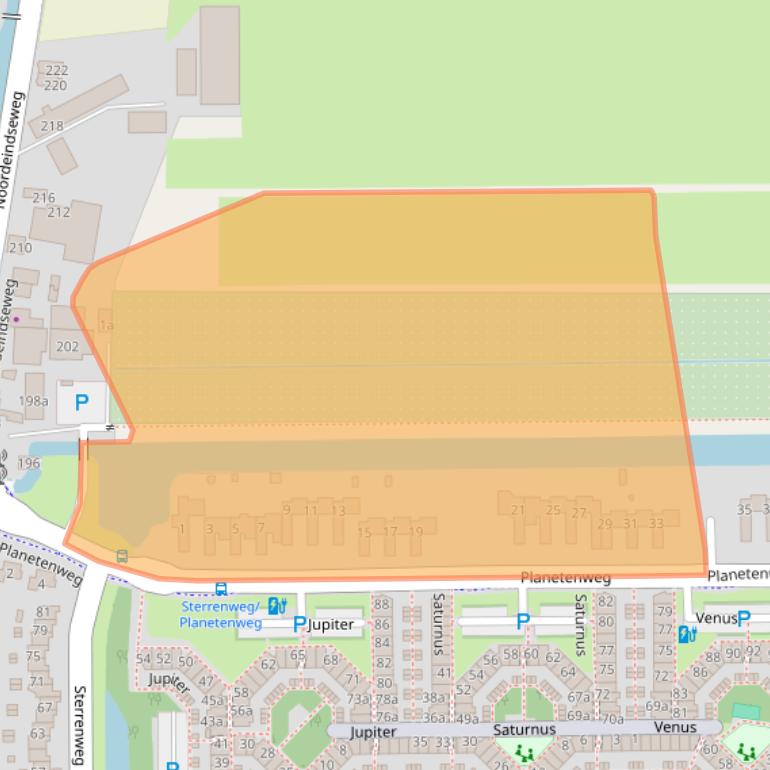 Kaart van postcodegebied 2651JA.