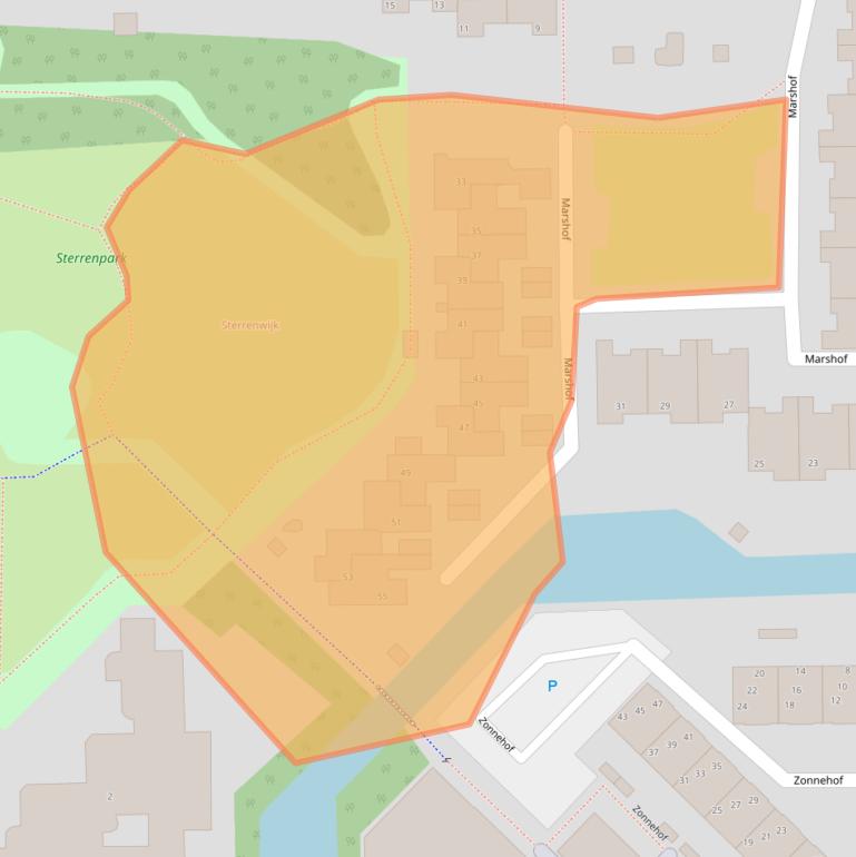 Kaart van postcodegebied 2651JG.