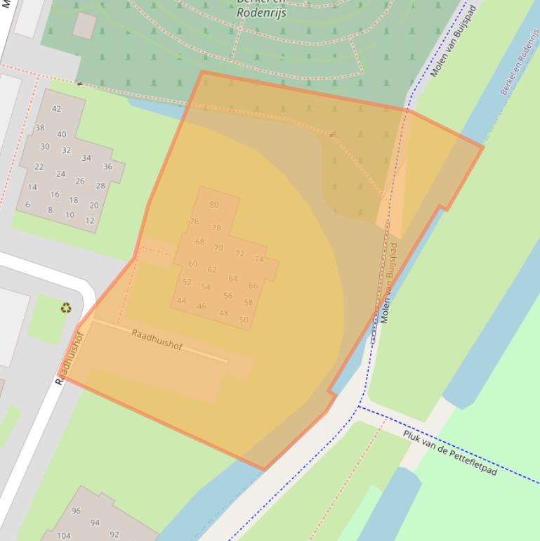 Kaart van postcodegebied 2651JK.